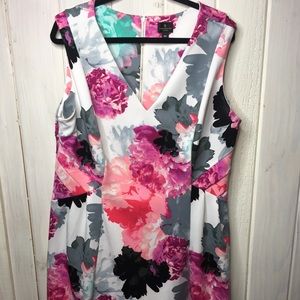 White and Pink Floral Dress